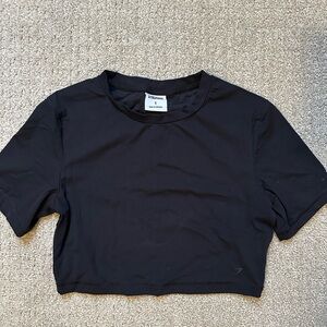 Gymshark X Whitney Black Short Sleeve Crop Top LIKE NEW